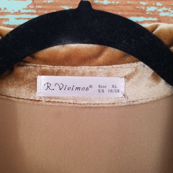 Boho velour goldish bronze dress tunic - Picture 6 of 6